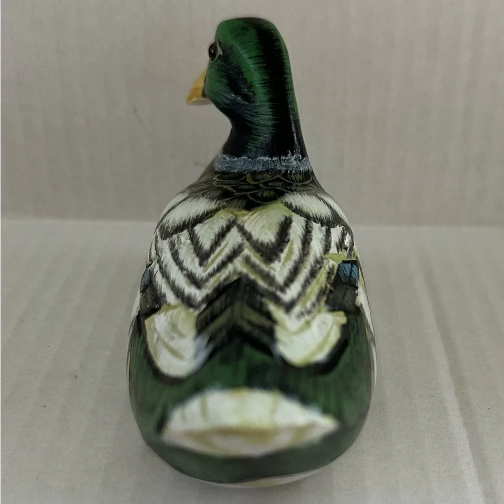 Handcrafted Wooden Duck Figurine - Picture 3 of 14